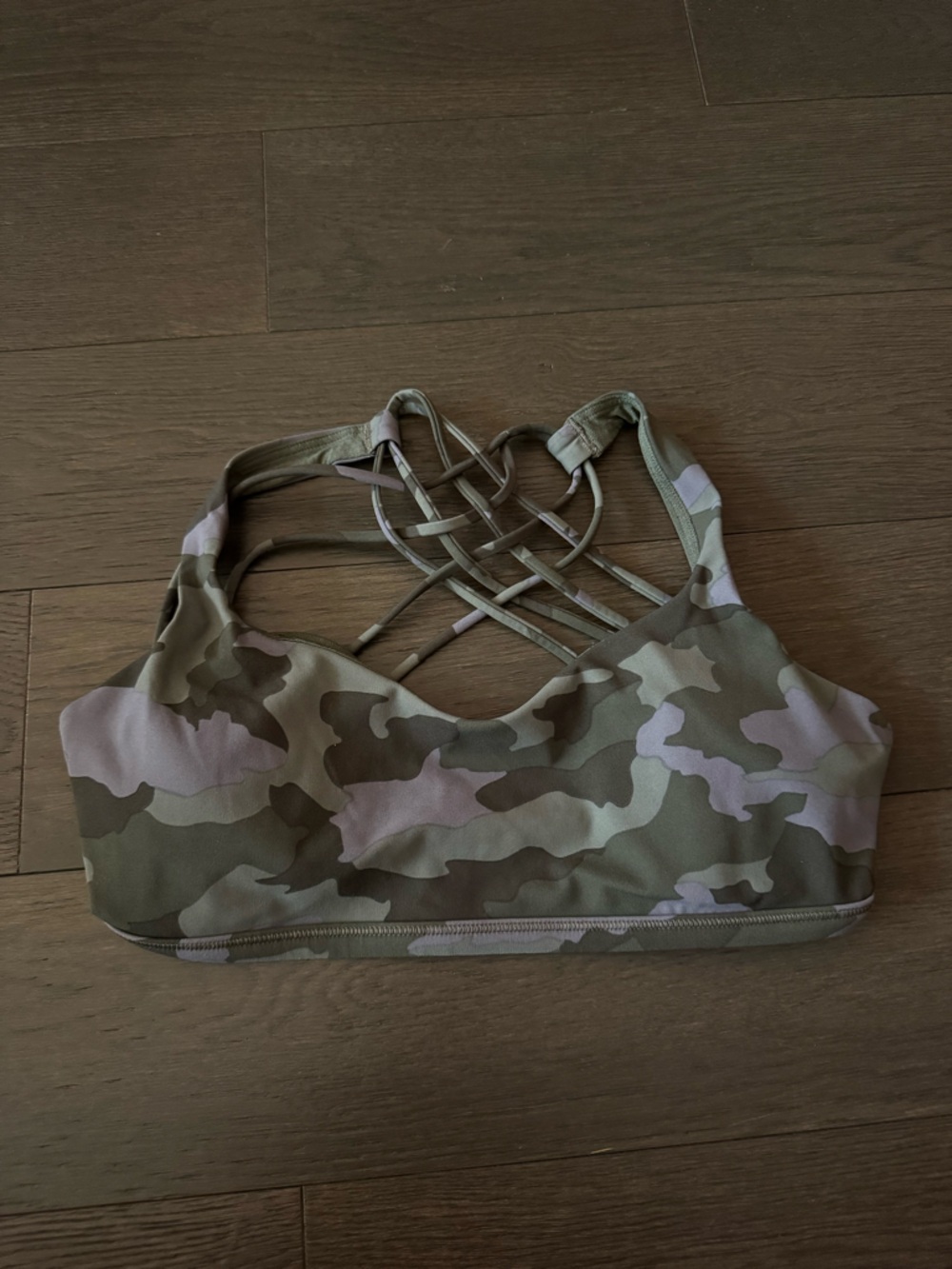 Lululemon Free to be Bra - Wild *Light Support, A/B Cup Camo/Purple Size 8